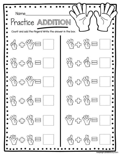 addition math worksheets  kindergarten worksheets master