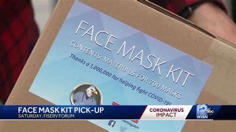 people can pick up face mask assembly kits at fiserv forum
