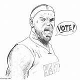 Lebron Coloring sketch template