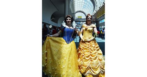 snow white and princess belle disney costumes at comic