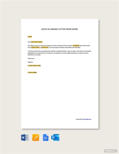 leave  absence letter template