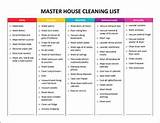 Photos of Spring Cleaning Schedule
