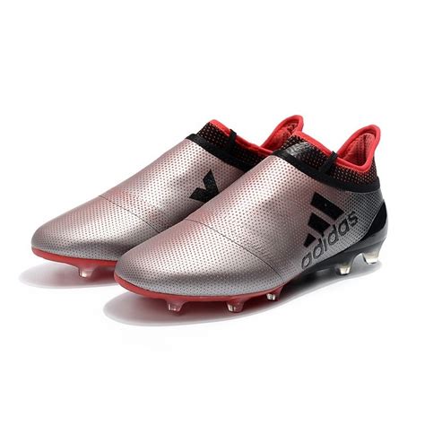 adidas   purespeed fg soccer cleats silver red black