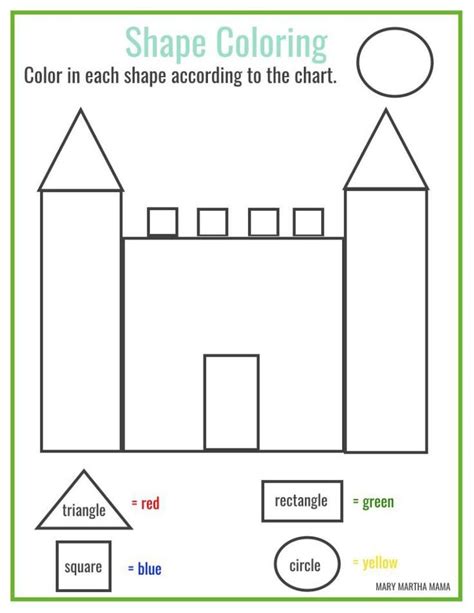 shapes  colors worksheets  kindergarten    cleo