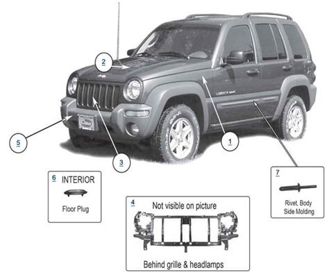 jeep liberty body parts diagram