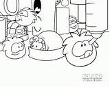 Coloring Penguin Pages Printable Cute Club Library Clipart Puffle sketch template
