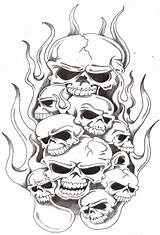 Skulls Flames Skull Tattoos Tattoo Flame Flaming Drawings Templates Deviantart Drawing Stencil Stencils Flowers Designs Evil Sleeve Coloring Choose Board sketch template