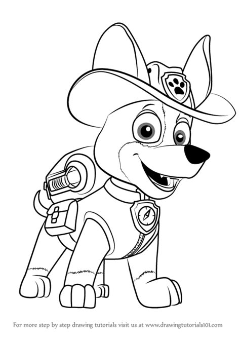 paw patrol tracker printable coloring pages