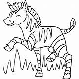 Zebra Grass Cutout Cardboard Coloring sketch template