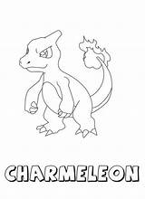 Coloring Pages Charmeleon Chameleon Color Sheet Pokemon Collection sketch template