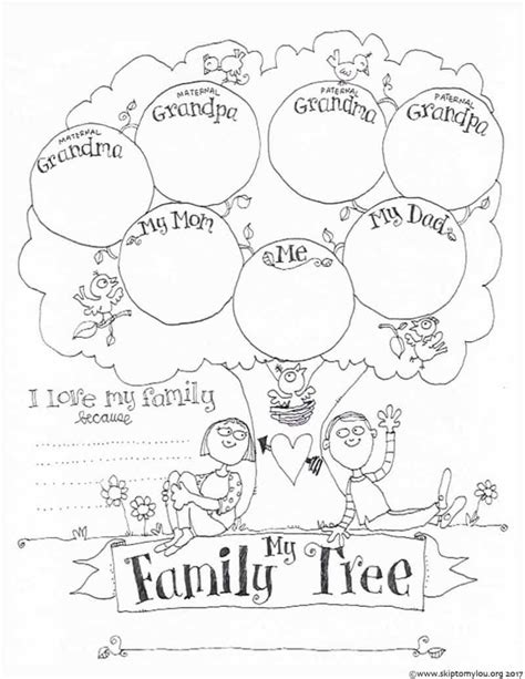 printable blank family tree family tree activity family tree project
