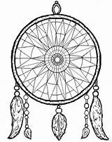 Coloring Pages Catcher Dream Adult Dreamcatcher Catchers Native American Nativity Colouring Simple Feathers Patterns Clip sketch template