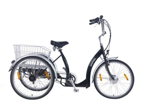 volwassen driewieler elektrisch popal  bike deluxe zwart rijklaar margewebshop