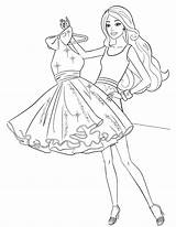 Barbie Coloring Pages Printable Color Drawing Colouring Z31 Dress Print Fashion Getdrawings Book Getcolorings sketch template