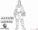 Coloring Pages Mortal Kombat Jacqui Briggs Cage Johnny Printable Template Print sketch template