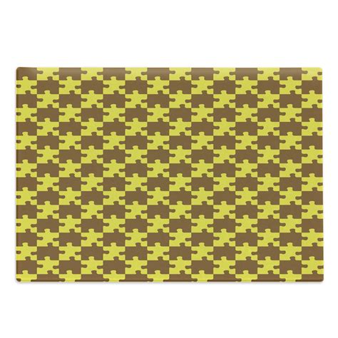 yellow brown cutting board bicolour repetitive pattern  puzzle