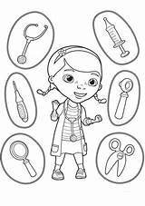 Mcstuffins Doc Coloring Pages Printable Medical Equipment Her sketch template