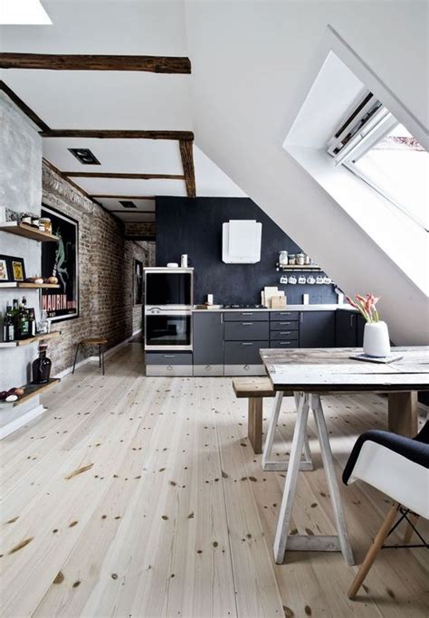 minimalist attic kitchen ideas      decortrendycom