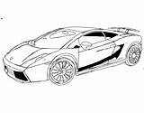 Coloring Lamborghini Car Kids Gallardo S70 Racing Print Pdf sketch template