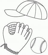 Coloring Baseball Glove Sports Cap Pages Balls Ball Drawing Softball Rugby Sport Kids Hat Father Fathers Clipart Color Printable Cliparts sketch template