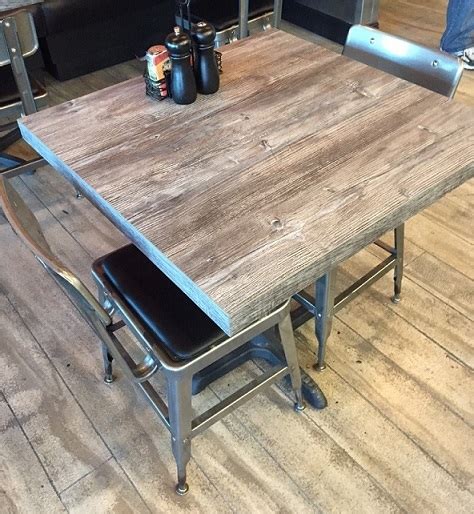 laminate rustic restaurant tabletops  stock