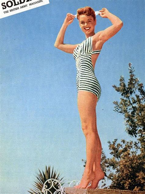 debbie reynolds soldier magazine 1955 debbie reynolds in swimsuit on back cover debbie