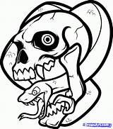 Snake Skull Drawing Drawings Draw Tattoo Step Skulls Clipartbest Getdrawings Coloring Clipart Dragoart Imgs Steps sketch template
