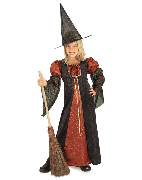 sparkle witch brown dress and hat costume