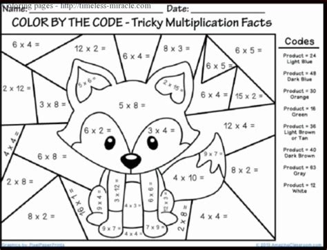 multiplication coloring pages printable timeless miraclecom