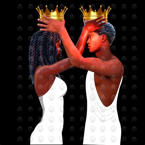 black love art black couple crown me by african