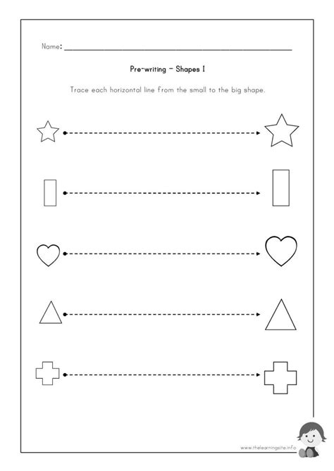 tracing straight lines worksheets  preschool