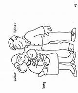 Baby Father Mother Coloring Dad Mom Drawing Pages Getdrawings sketch template