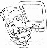 Car Seat Coloring Pages Cartoon Sitting Vector Printable Getcolorings Girl sketch template