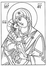 Orthodox Icone Icona Colorare Byzantine Sketches Sketchite Iconen sketch template