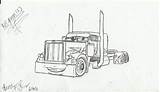 Peterbilt Kenworth Semi Paintingvalley Netgreen Truckers sketch template