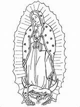 Coloring Guadalupe Virgen Pages Popular sketch template