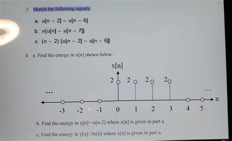 solved 3 sketch the following signals a u[n 2] u[n