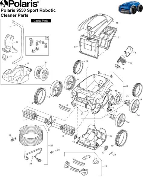 polaris  sport robotic parts diagram