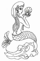 Kleurplaten Elfjes Mermaids Animaatjes Zeemeermin Vergelijkbare sketch template