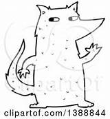 Lineart Wolf Cartoon Lineartestpilot Royalty sketch template