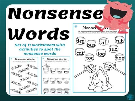 nonsense words worksheets teaching resources