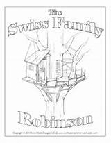 Swiss Robinson Family Drawing Unit Activities Printable Study Treehouse Coloring Studies Pages Reading Crusoe Journal Plant Primary Teaching English School sketch template