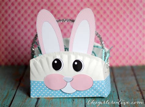 paper plate easter bunny basket  girl creative
