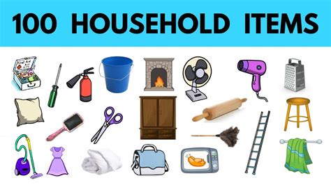 household items learn english vocabulary learn