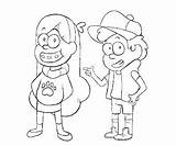 Coloring Dipper Mabel Pines Insertion sketch template