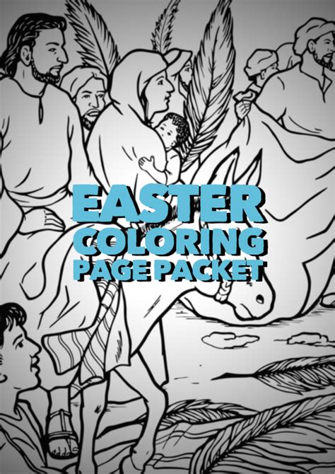 easter coloring page packet printable   bible visuals