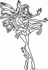 Daphne Winx Club Coloring Pages Color Getcolorings Coloringpages101 sketch template