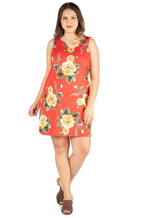 womens  size floral sleeveless shift dress walmartcom