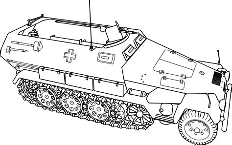 cool hanomag sd kfz  tank coloring page trang   xe quan dung