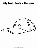 Sunhat Hat Template Coloring Pages Sun sketch template